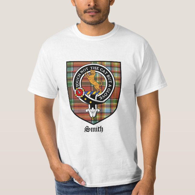Camiseta Tartán de la insignia del escudo del clan de Smith (Anverso)