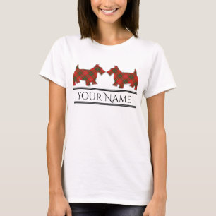 Camiseta Tartan de perros Scottie del Clan escocés Bruce