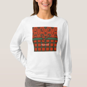 Camiseta Tartán del escocés de la tela escocesa del clan