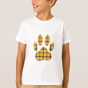 Camiseta Tartan Dog Paw Print