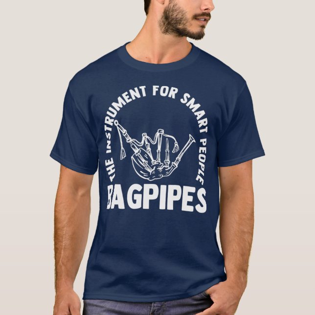 Camiseta Tartán, instrumento musical de Bagpipe I Music (Anverso)