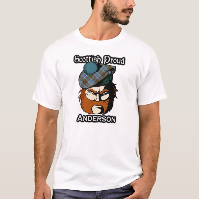 Camiseta Tartán orgulloso escocés de Anderson del clan (Anverso)