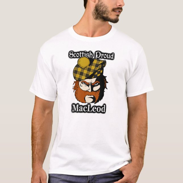 Camiseta Tartán orgulloso escocés de MacLeod del clan (Anverso)