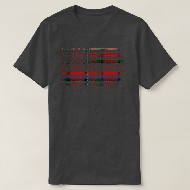 Camiseta Tartan Royal Escocés Clan Stewart bandera de EE. U (Diseño del anverso)