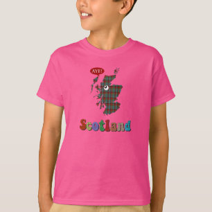 Camiseta Tartan Scotland Aye Map T-Shirt
