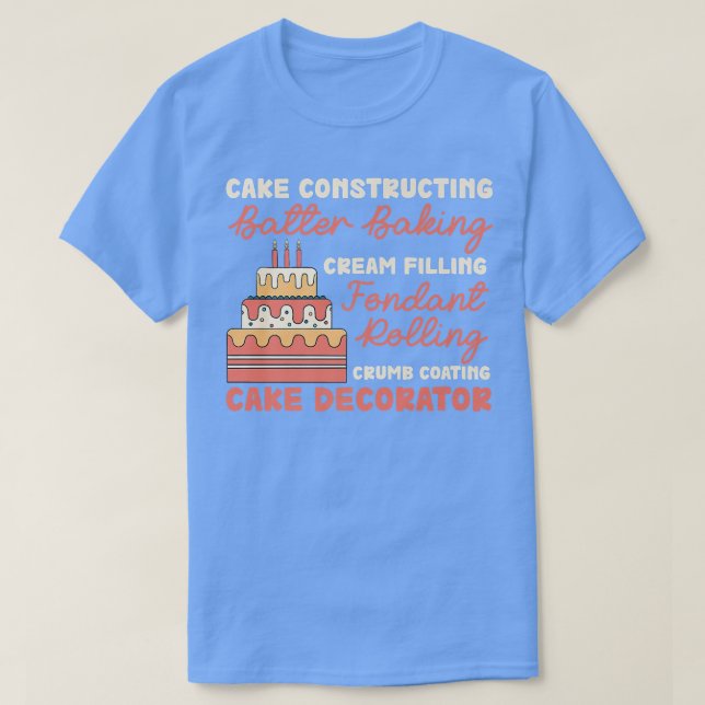 Camiseta Tartas Construcción de Baking Baking Cream Llenado (Diseño del anverso)