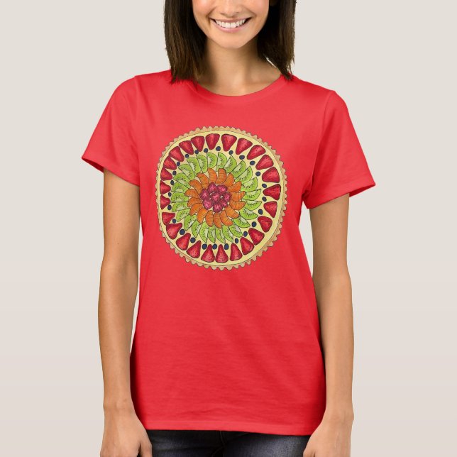 Camiseta Tarte aux Fruits Fruit Tart Pie Pasta Francesa (Anverso)