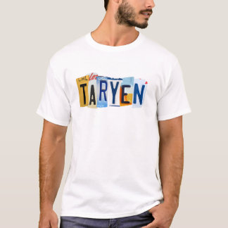 Camiseta Taryen Licence Plate Graphic Design