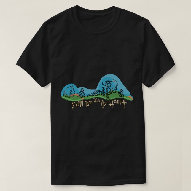 Camiseta Tarzan You&x27; estará en mi corazón CitaCanciónCl (Diseño del anverso)