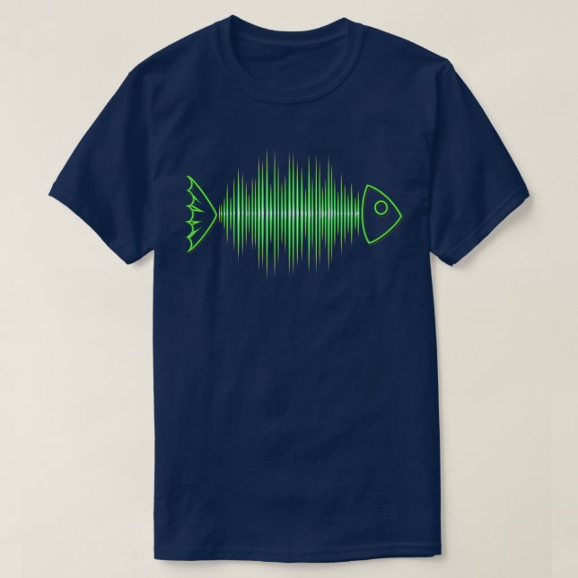 Camiseta Tasa de pulso del pez de música Frecuencia Dance H (Diseño del anverso)