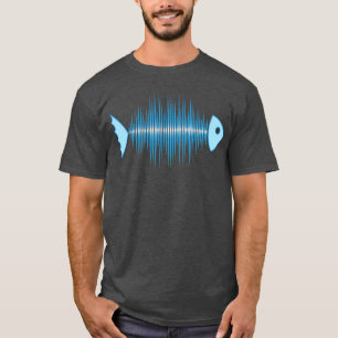 Camiseta Tasa de pulso del pez de música Frecuencia Dance H