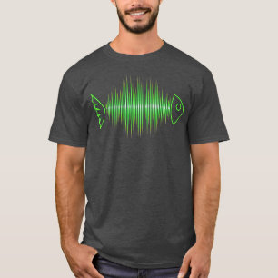 Camiseta Tasa de pulso del pez de música Frecuencia Dance H