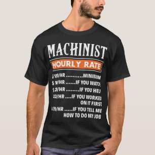 Camiseta Tasa de tiempo por máquina, trabajo divertido de m