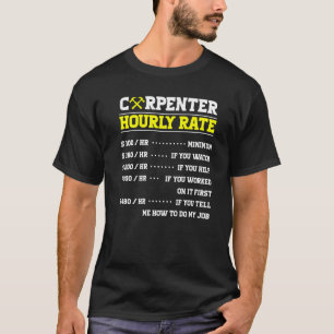 Camiseta Tasa Horaria De Carpintero Para Carpintero Woodwor