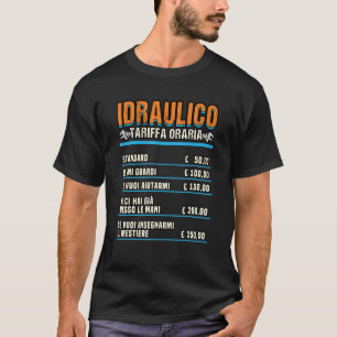 Camiseta Tasa horaria de fontanería artesanal