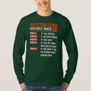 Camiseta Tasa horaria de ingeniería de manufactura