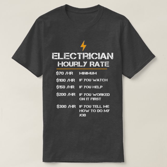 Camiseta Tasa horaria de los electrodos (2) (Diseño del anverso)