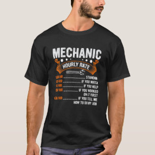 Camiseta Tasa Horaria de Mecánico de Herramientas Mecánico