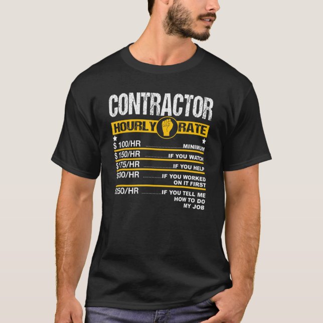 Camiseta Tasa horaria de ocupación de mano de obra masculin (Anverso)