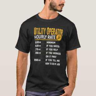 Camiseta Tasa horaria del operador de utilidades