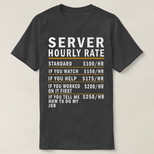 Camiseta Tasa horaria del servidor (Diseño del anverso)