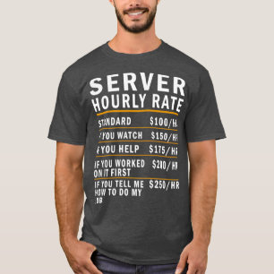 Camiseta Tasa horaria del servidor