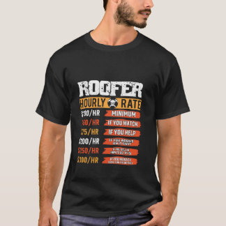 Camiseta Tasa horaria del techo Trabajadores de la construc