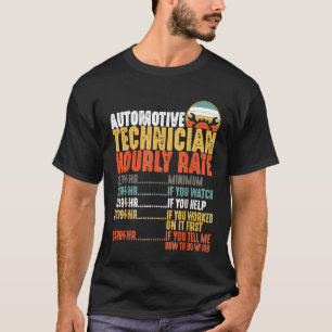 Camiseta Tasa horaria del técnico automotor