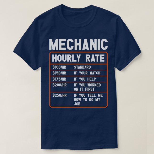 Camiseta Tasa horaria mecánicaTShirt 2 (Diseño del anverso)