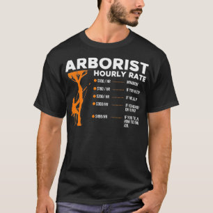 Camiseta Tasa horaria para arboristas masculinos de 100 hor
