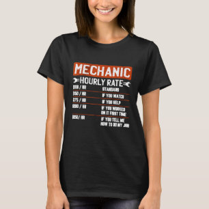 Camiseta Tasa Mecánica Por Hora Para Mecánica Clásica