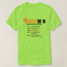 CAMISETA TASAS DE SERVICIO DE HANDYMAN