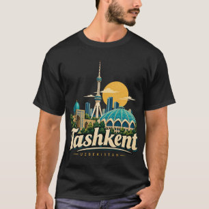 Camiseta Tashkent Vintage Uzbekistán Arte Viaje Punto de In