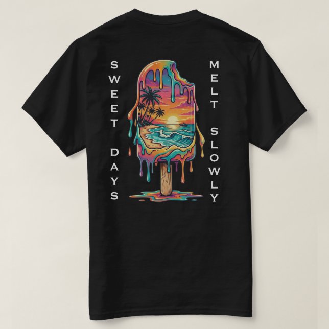 Camiseta Taste the Sunset Melting Popsical (Reverso del diseño)