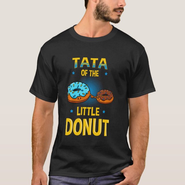 Camiseta Tata Del Pequeño Género Donut Revela Baby Shower (Anverso)
