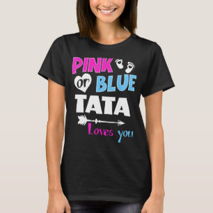 Camiseta Tata Rosa O Azul Te Ama Graciosa Revelación De Gén