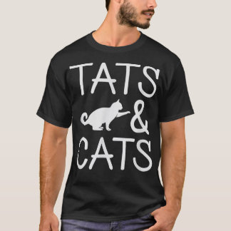 Camiseta Tats & Cats T  Artista de Tatuajes Amante de la Ti