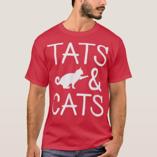 Camiseta Tats & Cats T  Tattoo Artist Tattooed Ink Lover Gi