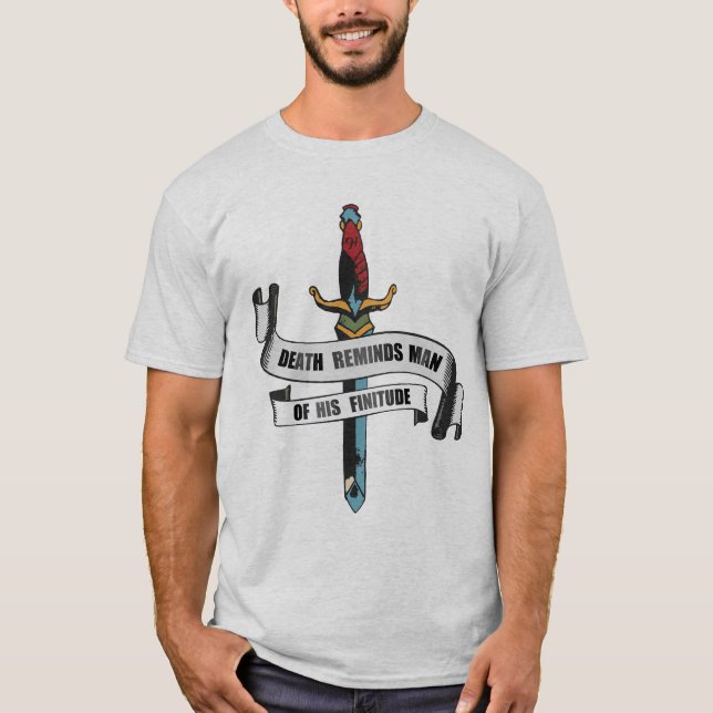 Camiseta Tattoo dague couteau poignard tomorrow may never c (Anverso)