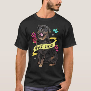 Camiseta Tattoo de Bad Dog Rottweiler