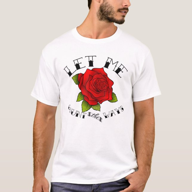 Camiseta Tattoo Flash Art Style Rosa T (Anverso)