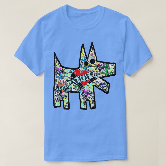 Camiseta Tattoo Graffiti Dog (Diseño del anverso)