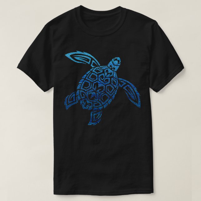 Camiseta Tattoo Pacif Tribal de Tortuga del Mar de Hawái (Diseño del anverso)