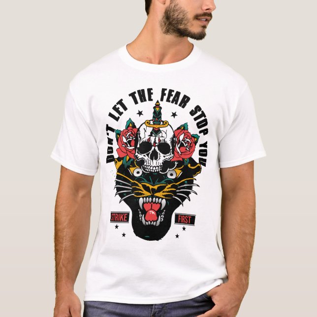 Camiseta Tattoo panthere citation old school (Anverso)