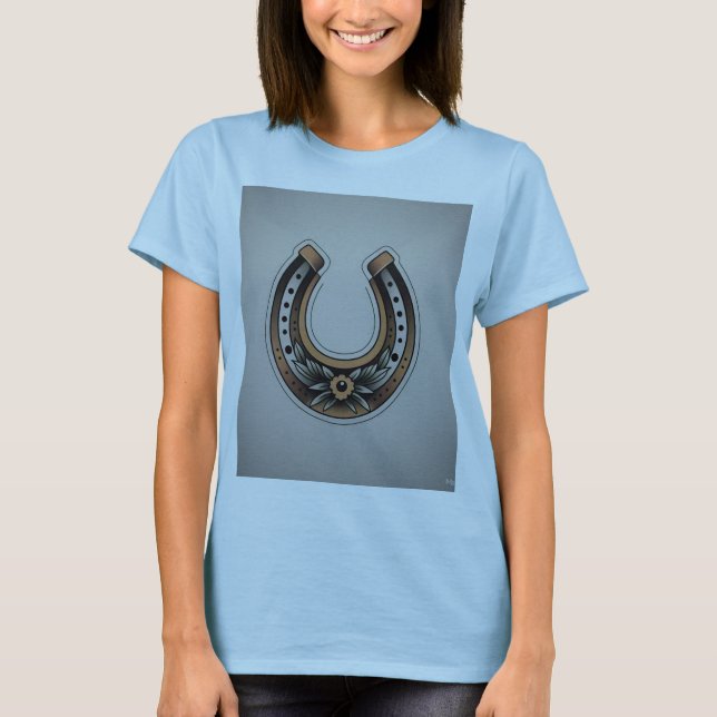 Camiseta Tattoo Tee Tradicional de la Lucky Horseshoe (Anverso)