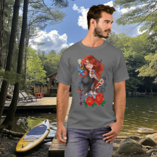 Camiseta Tattoos de la mujer de Redhead
