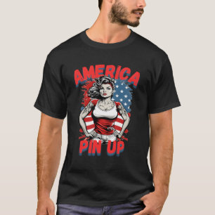 Camiseta TattooUp La Bandera Estadounidense Moody Y Seducti