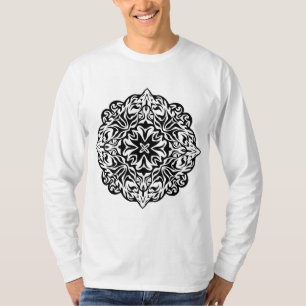 Camiseta Tatuaje abstracto estilo polinesio mandala negro