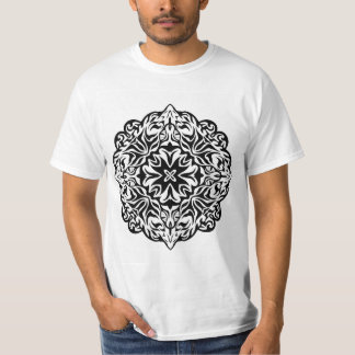 Camiseta Tatuaje abstracto estilo polinesio mandala negro