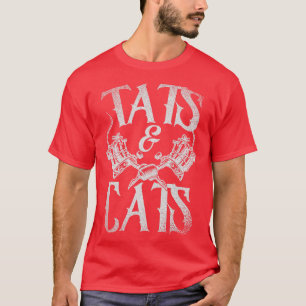 Camiseta Tatuaje Artista Gatos Y Gatos Propietario De Gatos